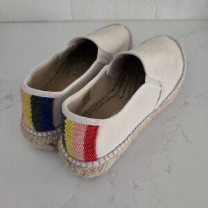 Loeffler Randall Cream Flats with Rainbow Detail